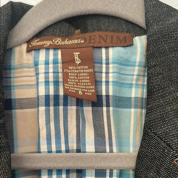Denim blazer Tommy Bahama size 8 - Picture 2 of 4